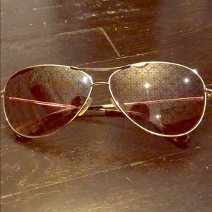 Tory Burch logo printed Aviator sunglasses